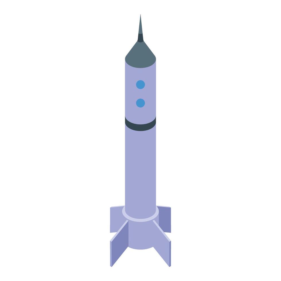 Space rocket standing on launchpad ready for takeoff vector