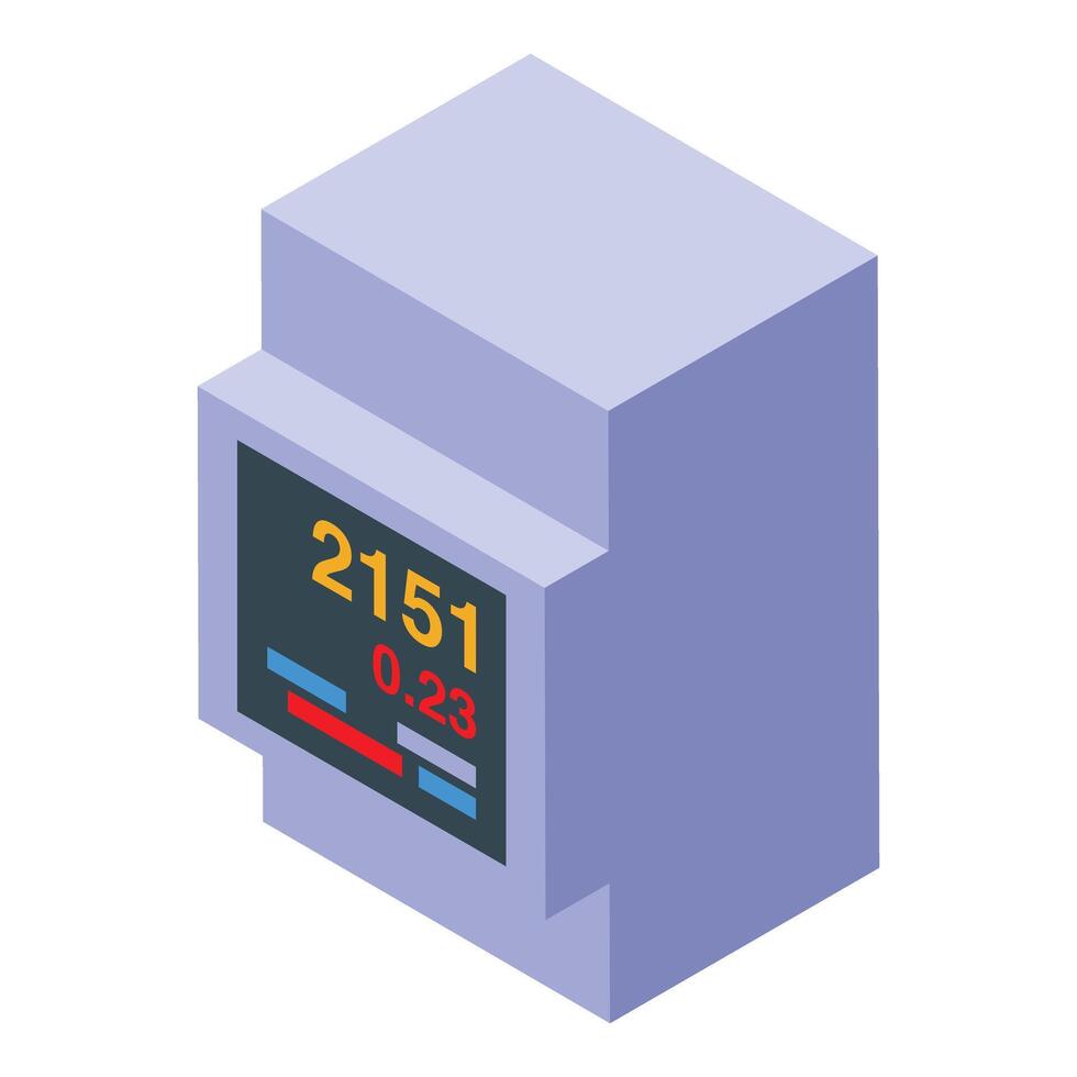 Digital electric meter showing electricity consumption data vector