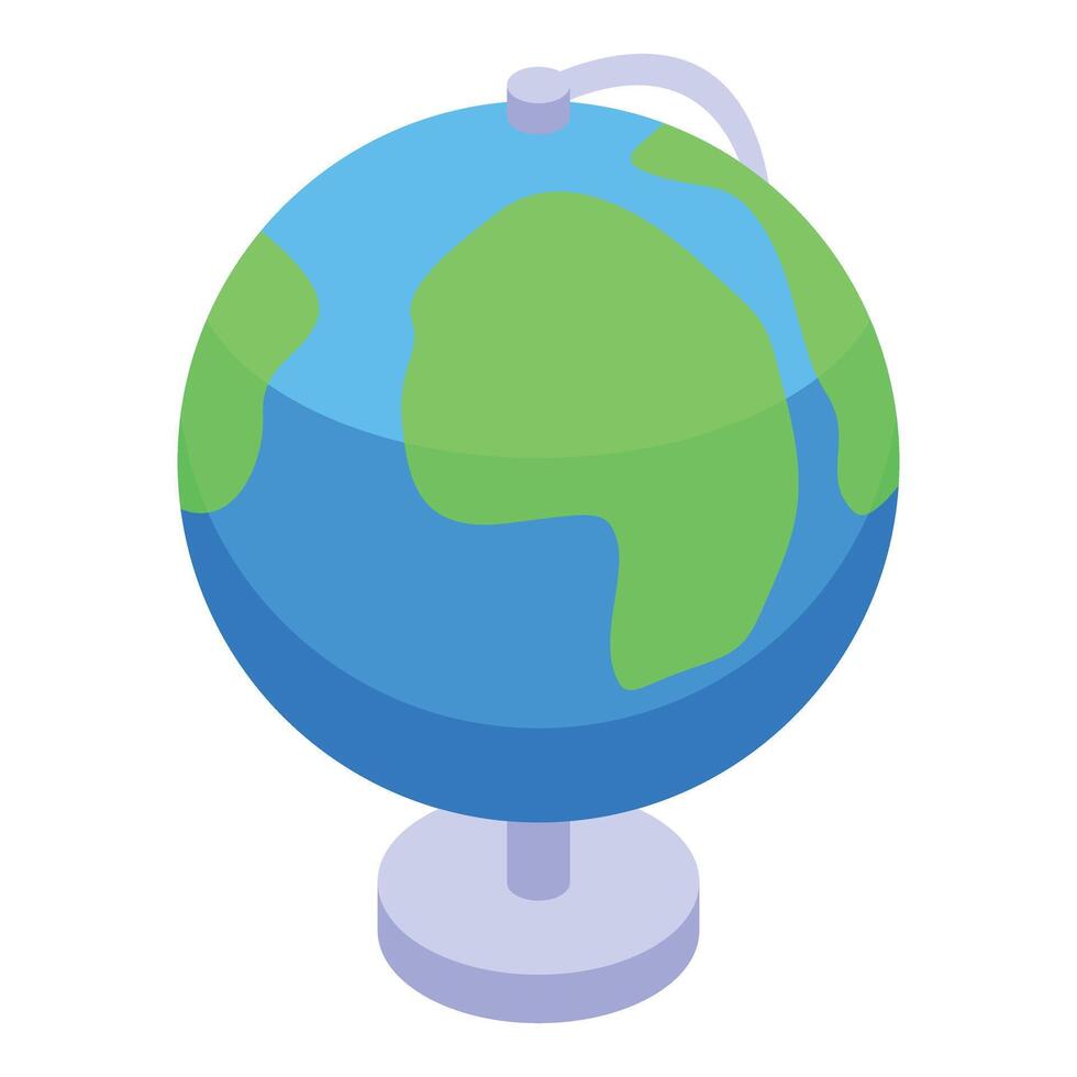 School globe showing continents and oceans for geography lesson vector