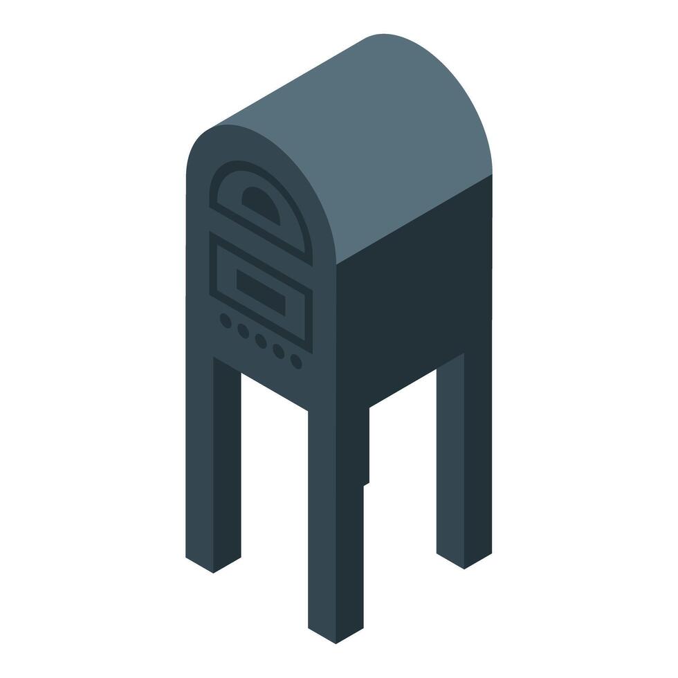 American mailbox standing on legs isometric view vector