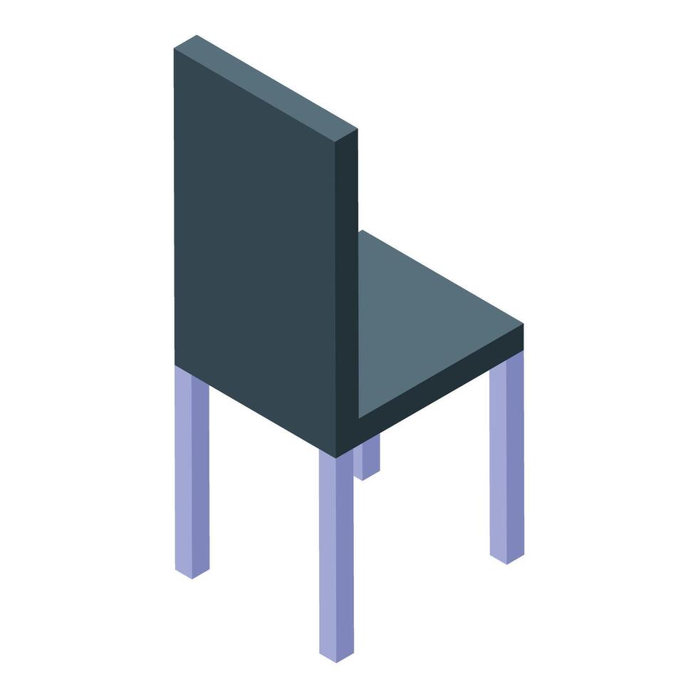 Modern chair standing on four legs isometric view vector