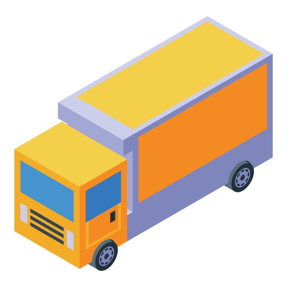 Delivery truck transporting goods with empty space for advertisement vector