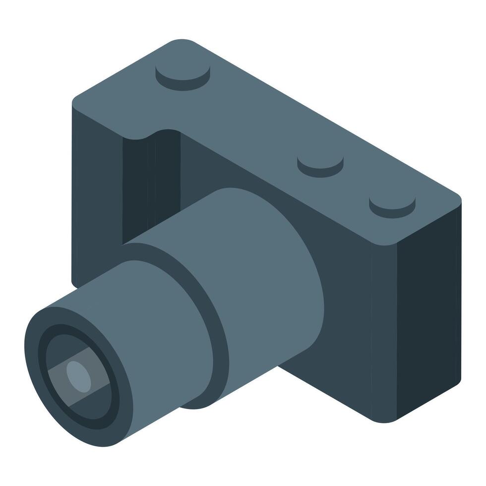 Professional digital camera capturing stunning moments in isometric view vector