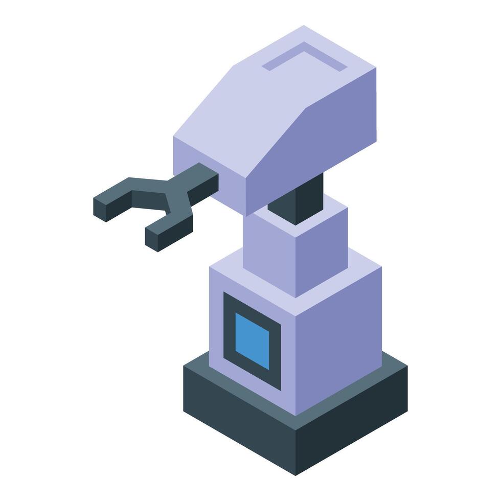 Robotic arm is holding something using a hydraulic system vector