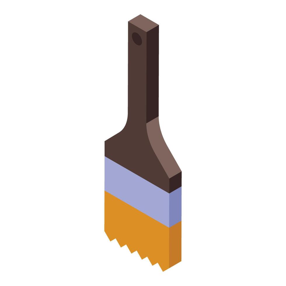 Paint brush isometric icon illustrating painting vector