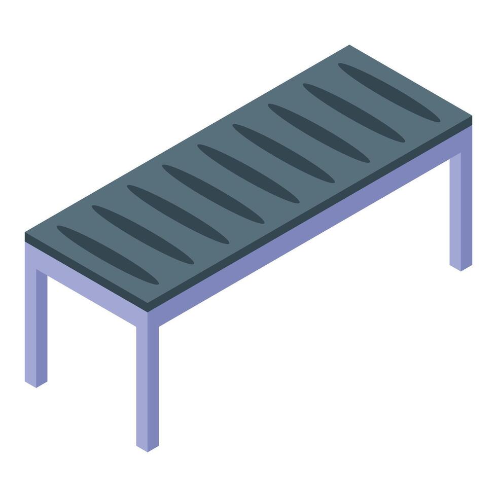 Empty airport conveyor belt is waiting for baggage vector