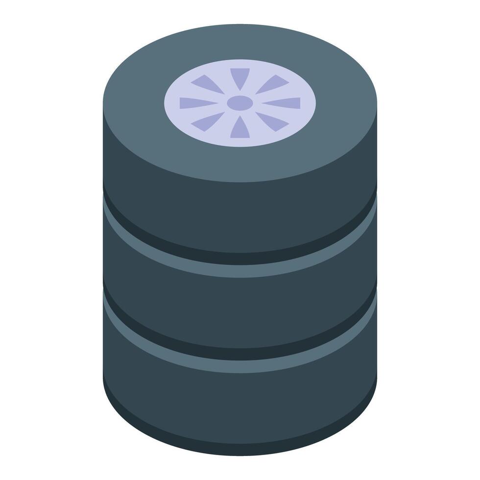 Big data storage system being represented by a tire and disk drive vector