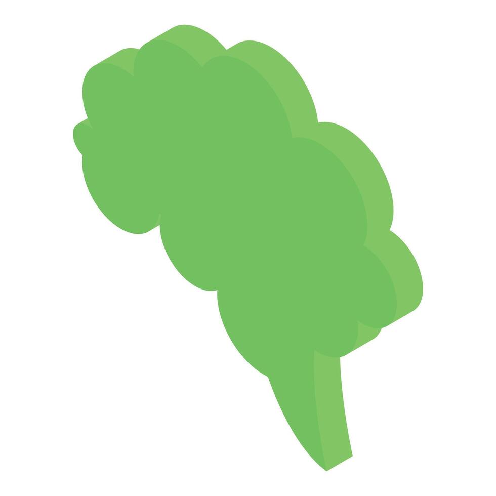 Green brain chat bubble representing thinking and ideas vector