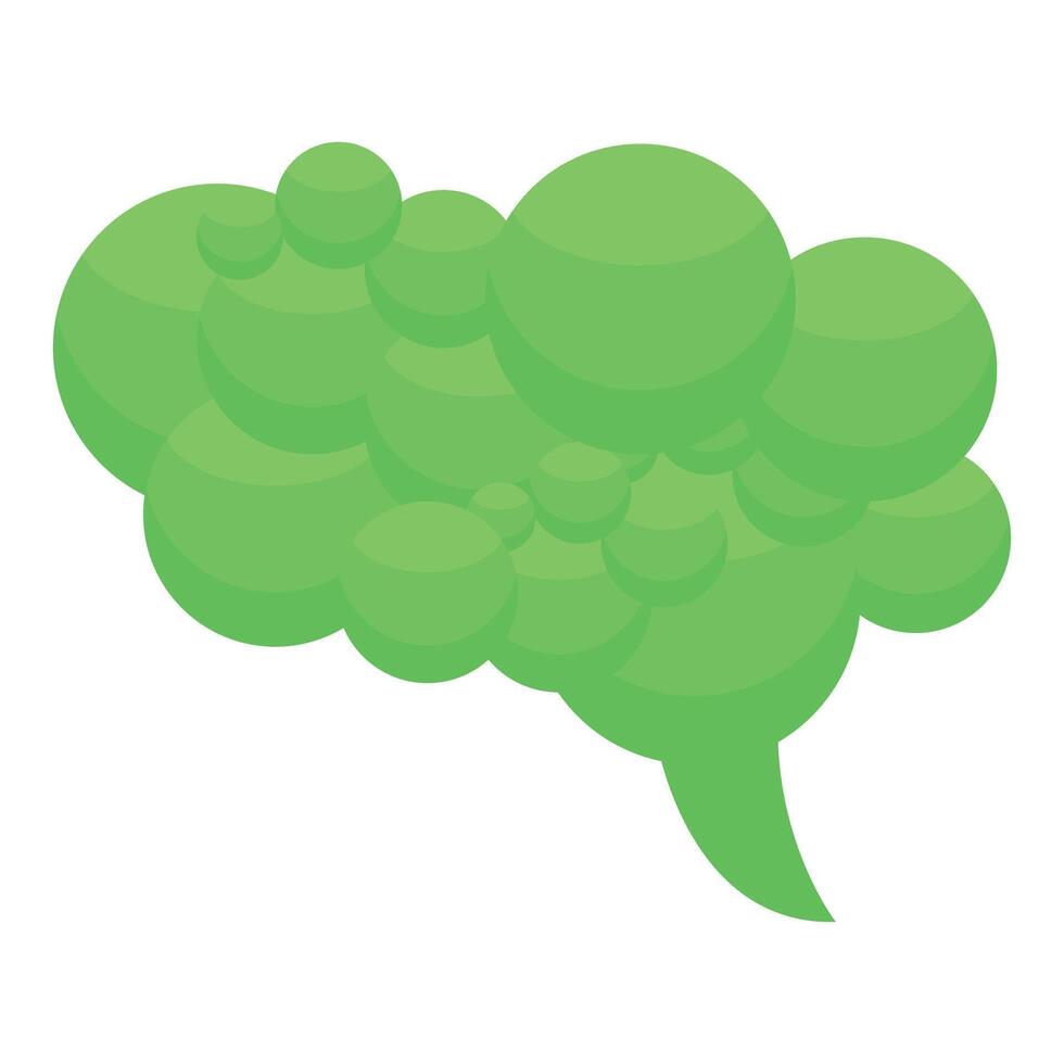 Green speech bubble representing ecology and environmental awareness vector