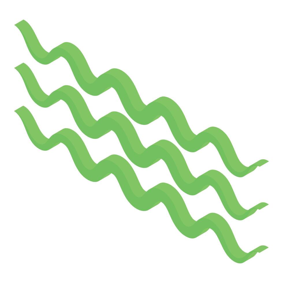 Green wave pattern forming abstract background design vector