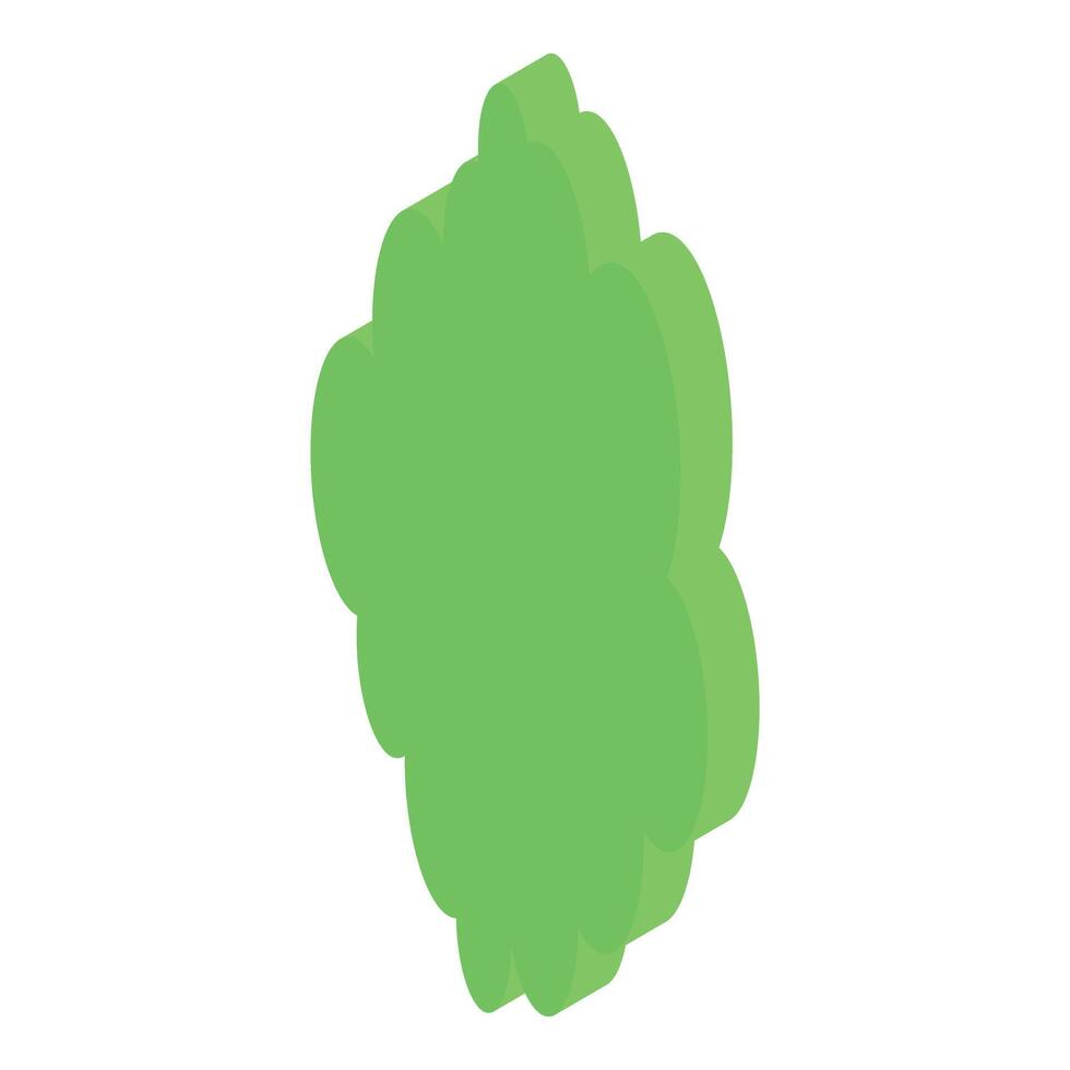 Green bush isometric style representing nature vector