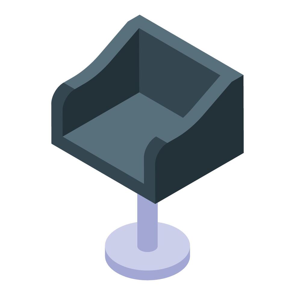 Modern round bar stool standing on one leg is waiting for someone to sit on vector