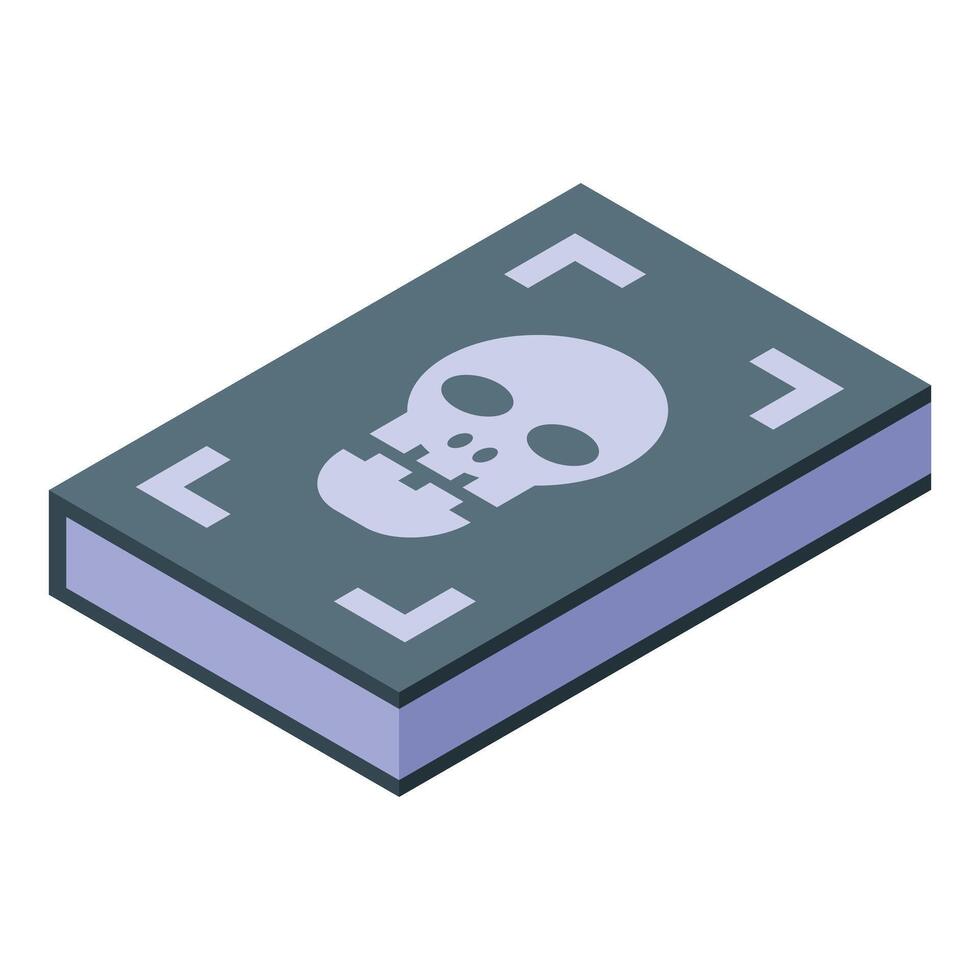Forensic science examining skull xray showing cause of death vector
