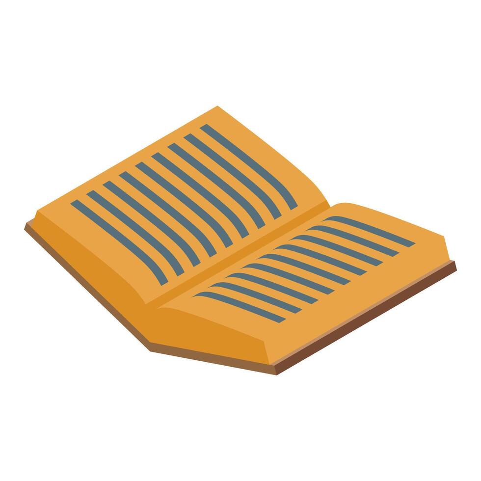 Open book with blank pages is laying on the table vector