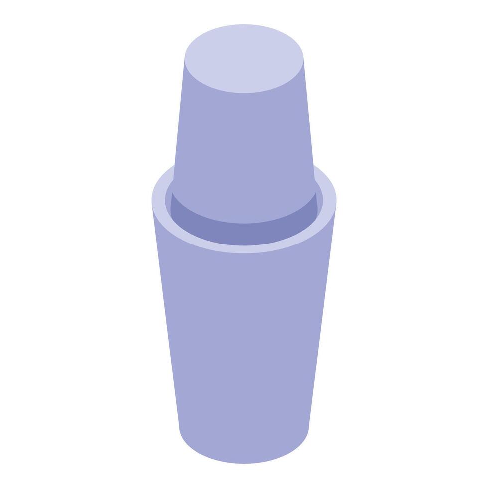 Barman is preparing cocktail using modern shaker vector