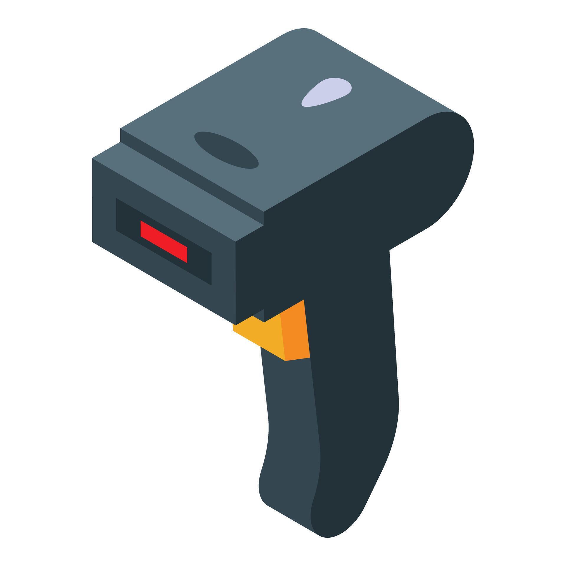 Barcode scanner scanning code isometric view 49525419 Vector Art at ...