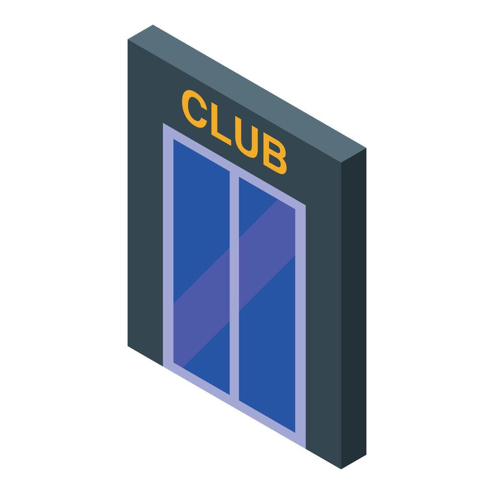 Night club building isometric icon showing nightlife and entertainment vector