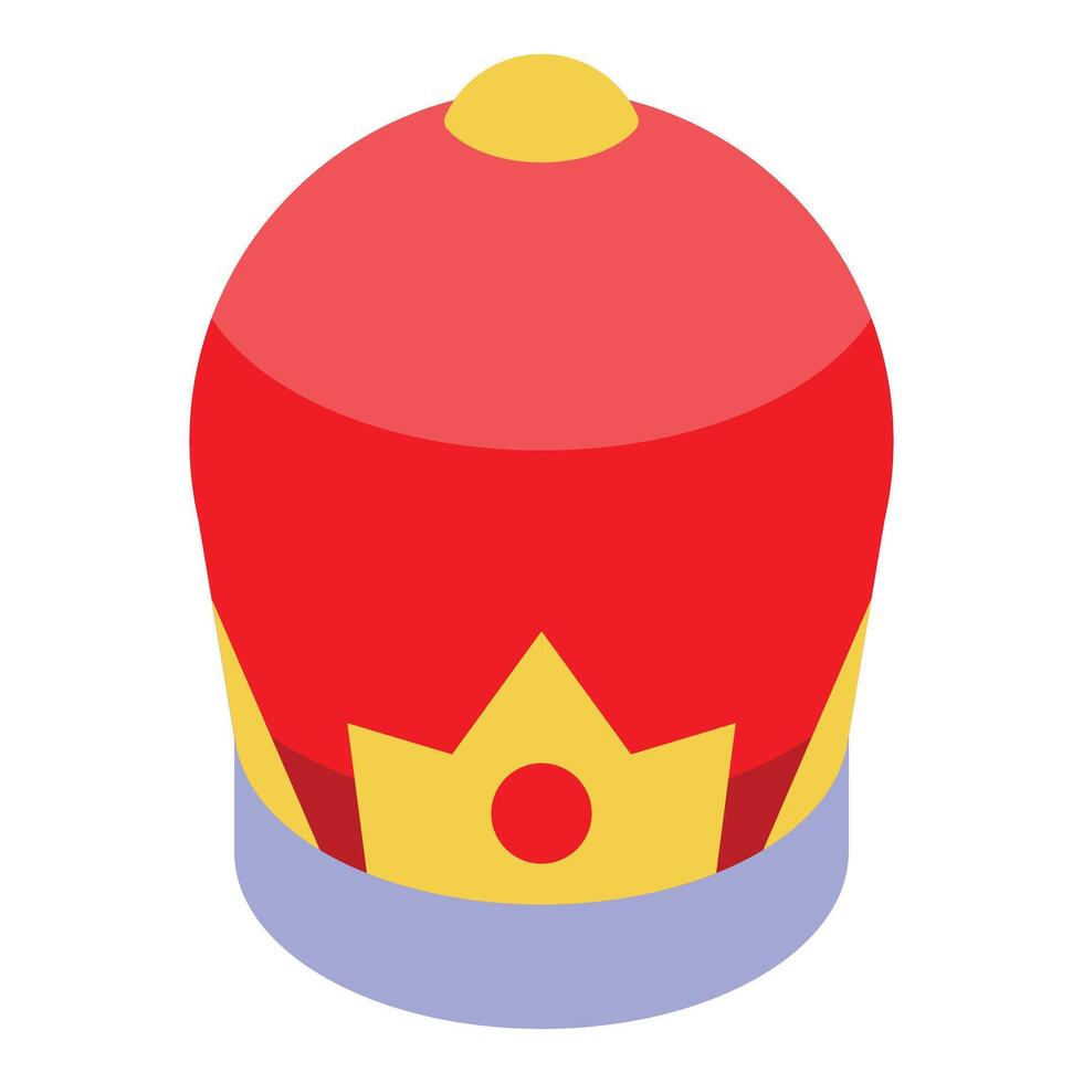 Red and gold crown of the king representing monarchy vector