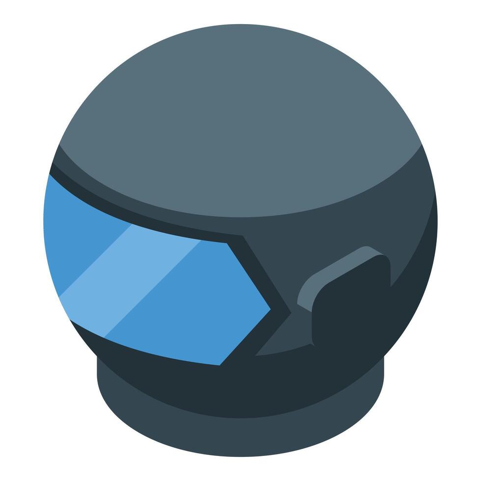 Astronaut helmet presenting modern space exploration technology in isometric view vector