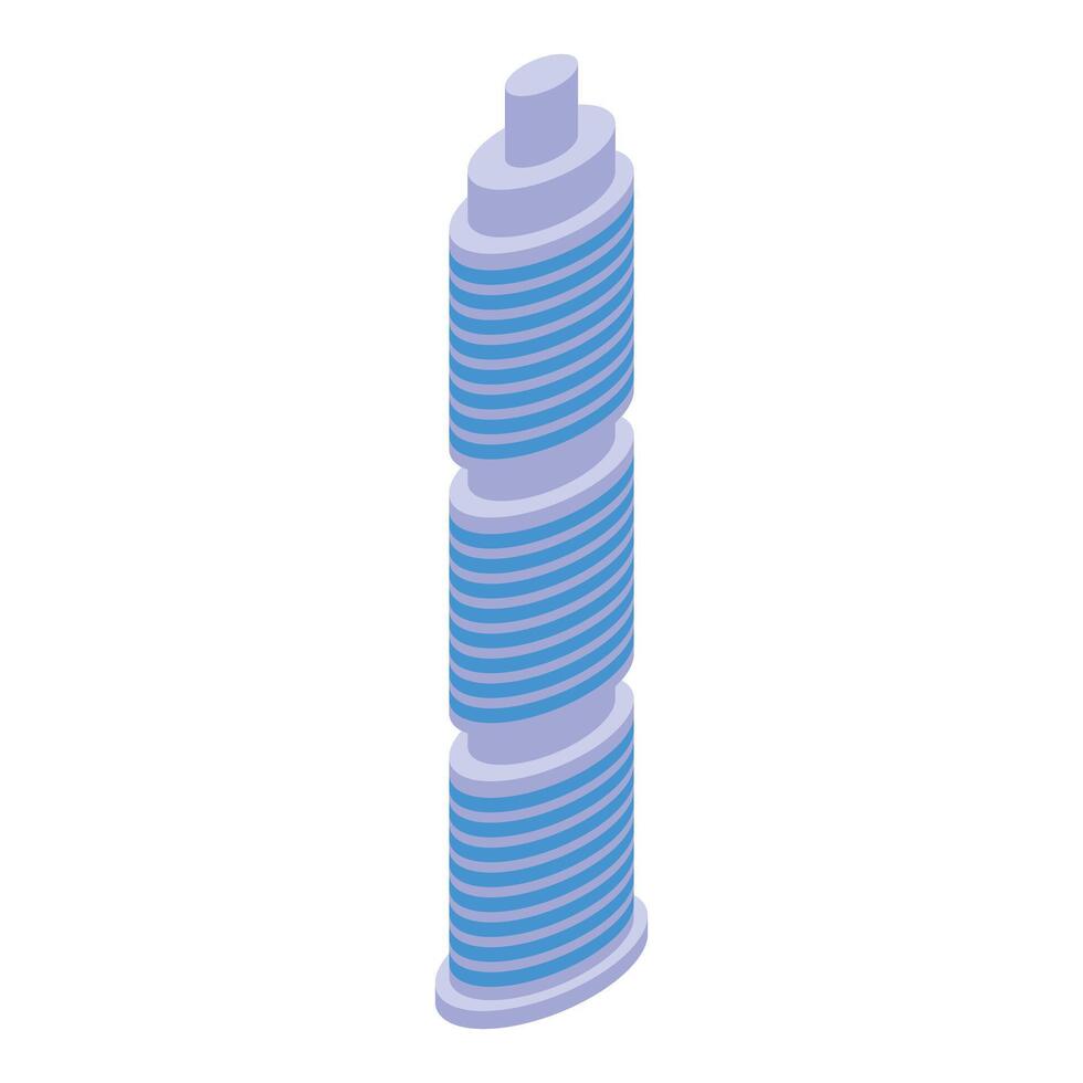 Modern skyscraper building soaring high into the clouds vector