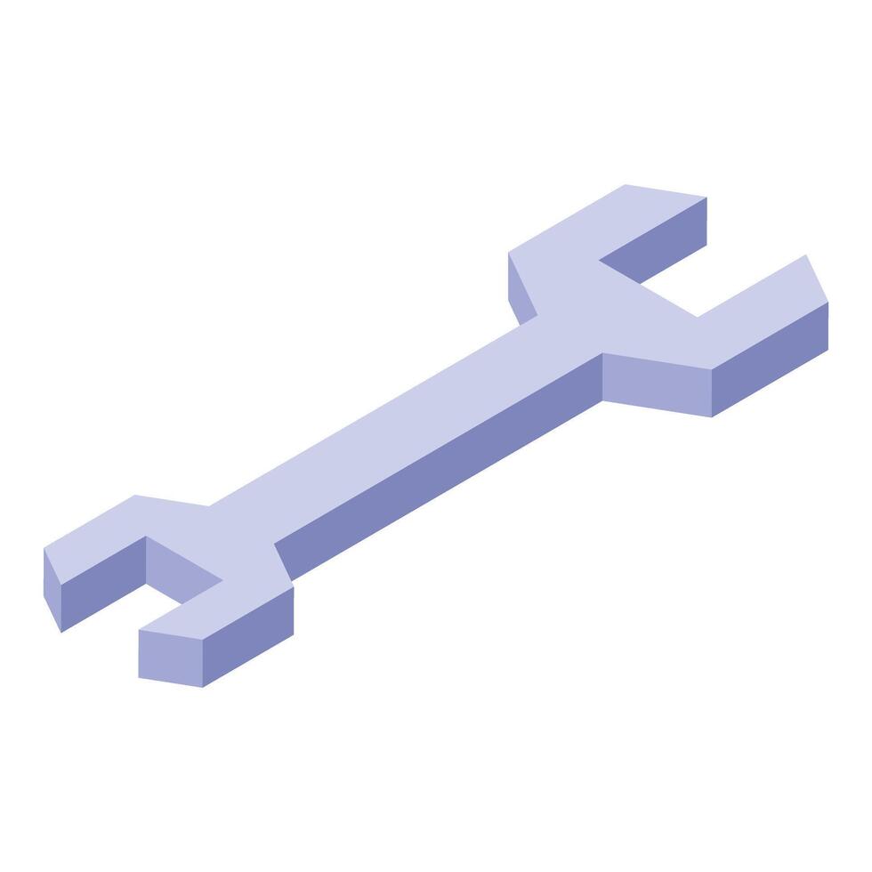 Wrench tool fixing repairing isometric icon vector illustration