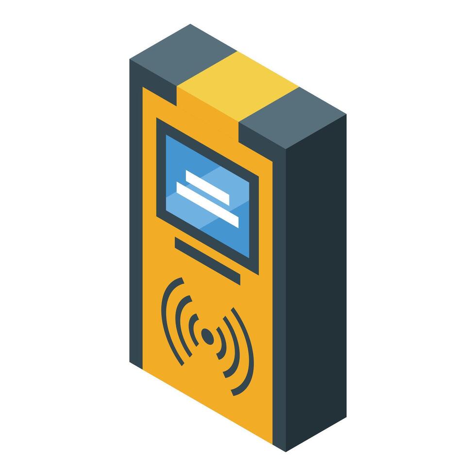 Parking meter accepting contactless payment using nfc technology vector
