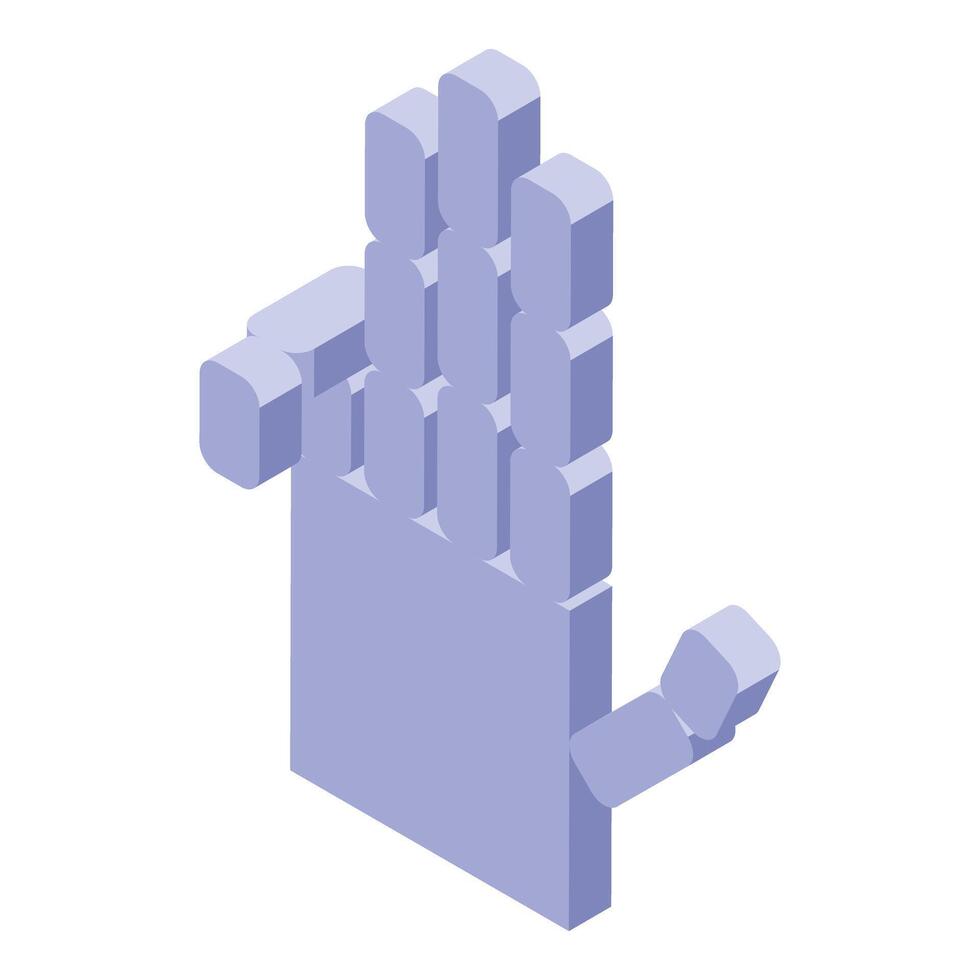 Robot hand giving a thumbs up in isometric view vector