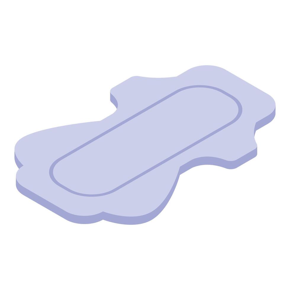 Feminine hygiene product, sanitary pad in isometric view vector