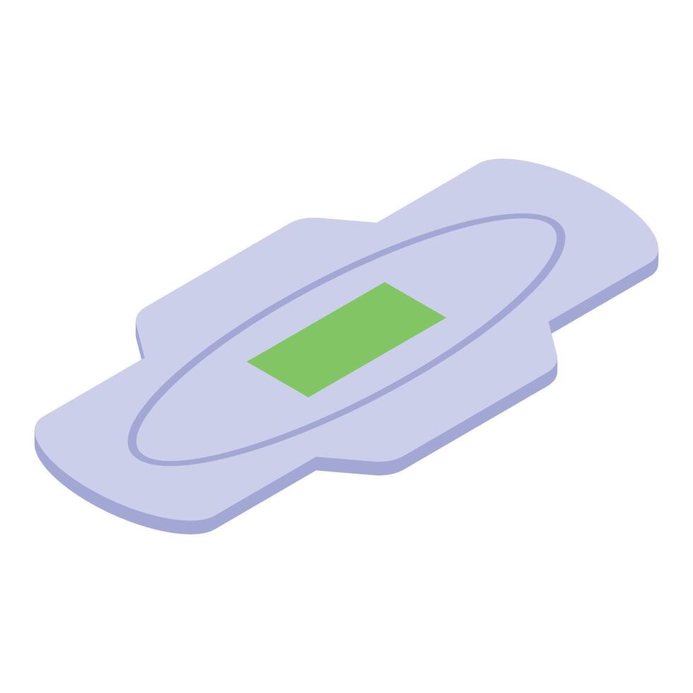 Sanitary pad with wings providing comfort and protection during menstruation vector