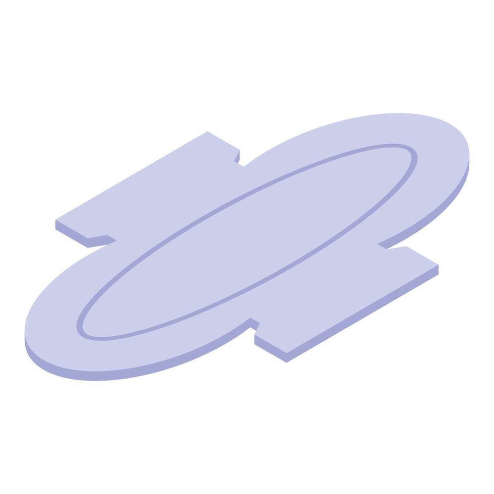 Sanitary pad icon, isometric style vector