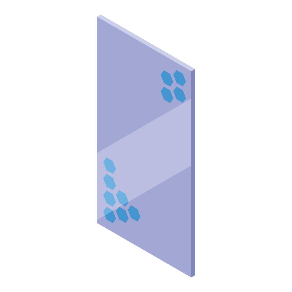 Smart glass panel showing futuristic user interface vector