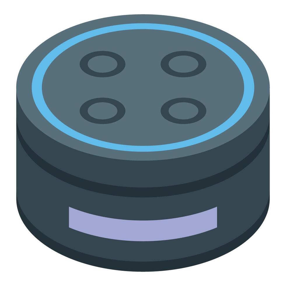 Smart speaker voice assistant listening for commands vector