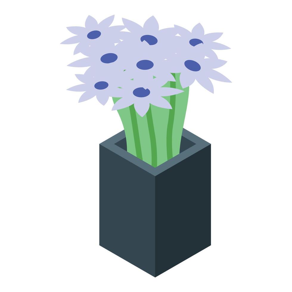 Bouquet of flowers standing in elegant vase is bringing spring inside vector