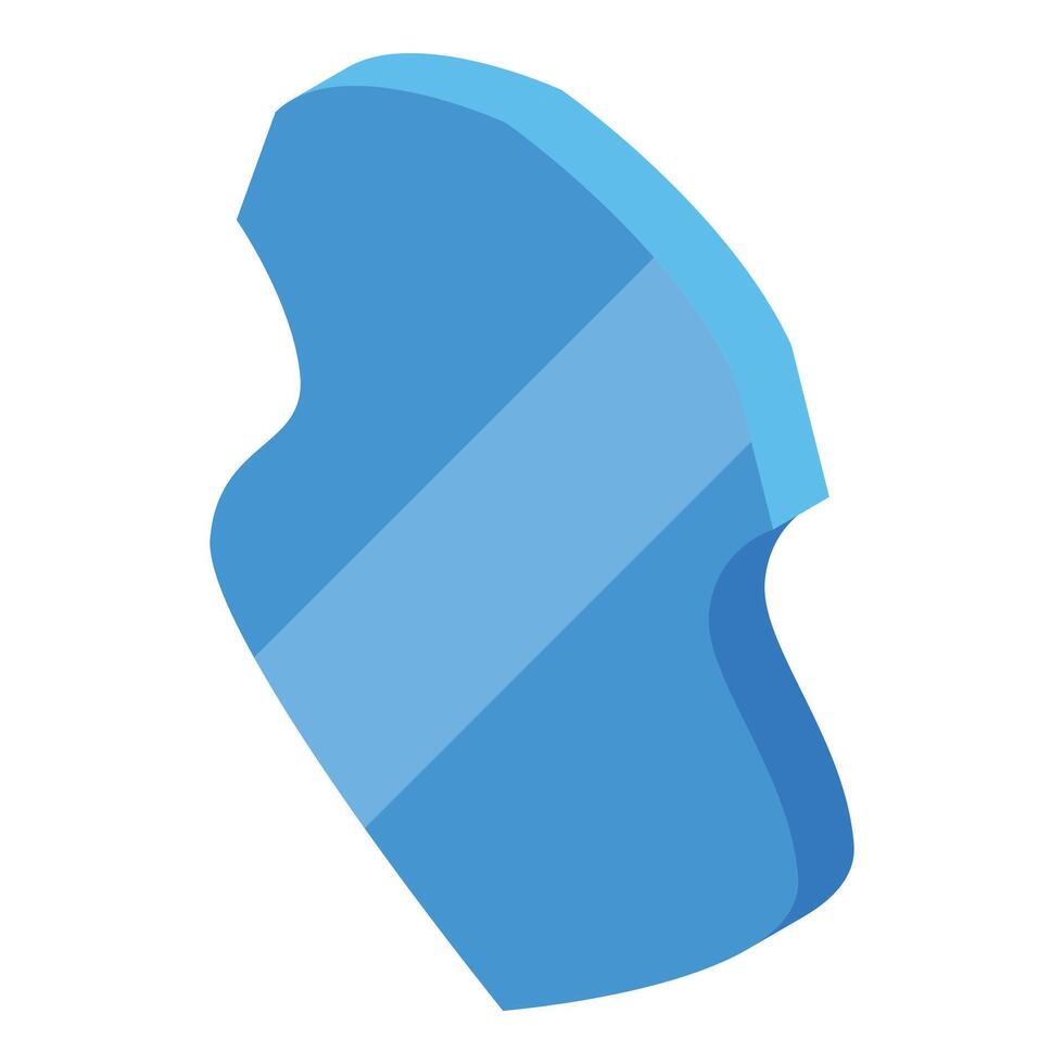 Minimalist blue shield providing safety and security vector