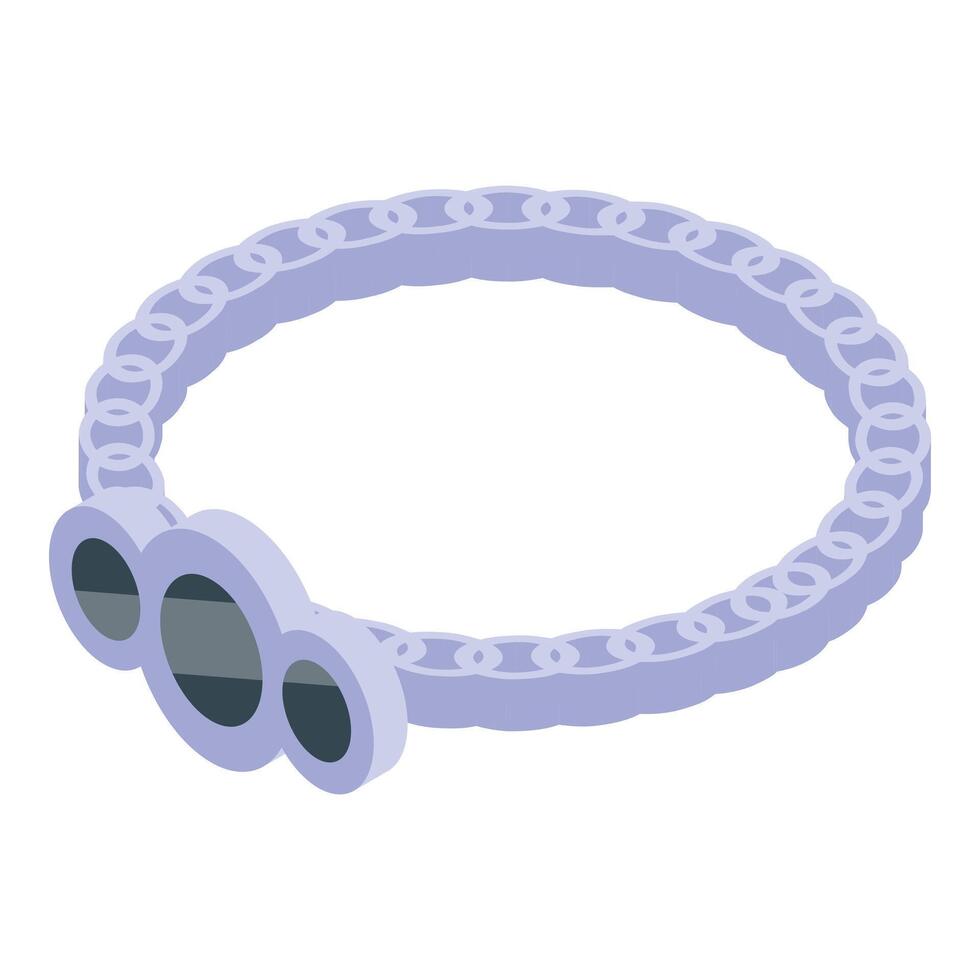 Modern bracelet with triple circle pendant showing luxury lifestyle vector