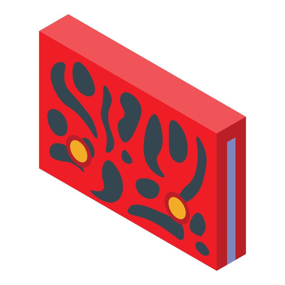 Isometric icon of a colorful climbing wall for kids vector