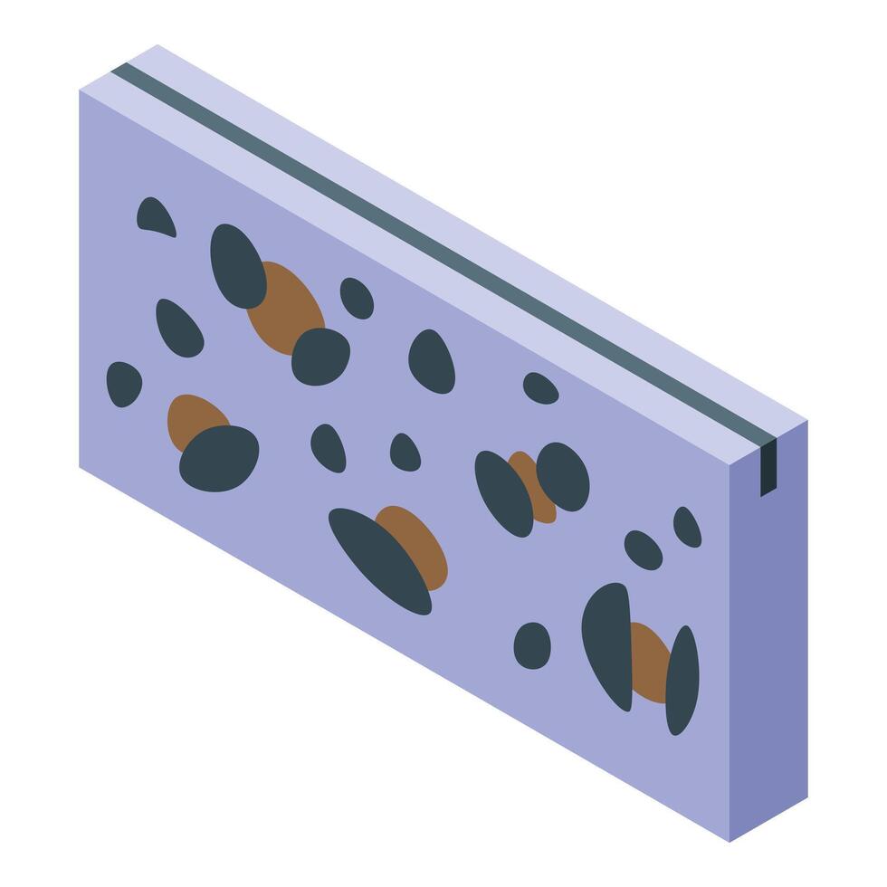 Climbing wall for training showing bouldering gym or activity vector