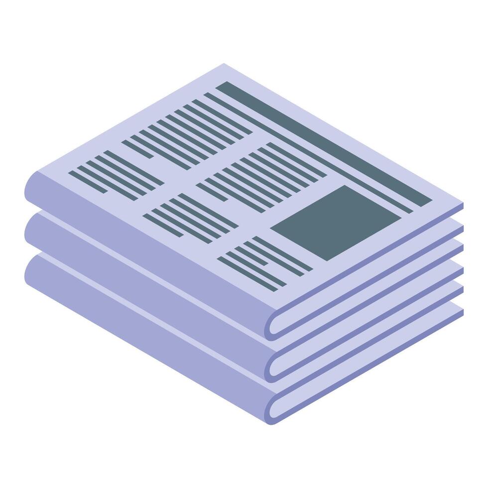 Stack of newspapers representing breaking news and current events vector