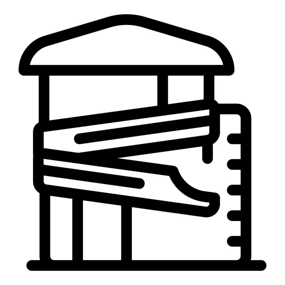 Playground slide with ladder providing fun and entertainment for children vector