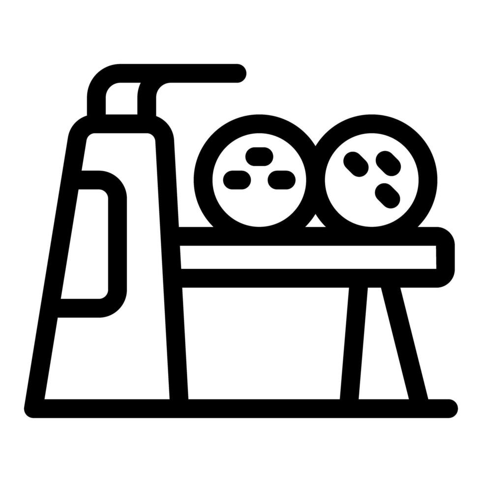 Industrial food machine processing line icon vector