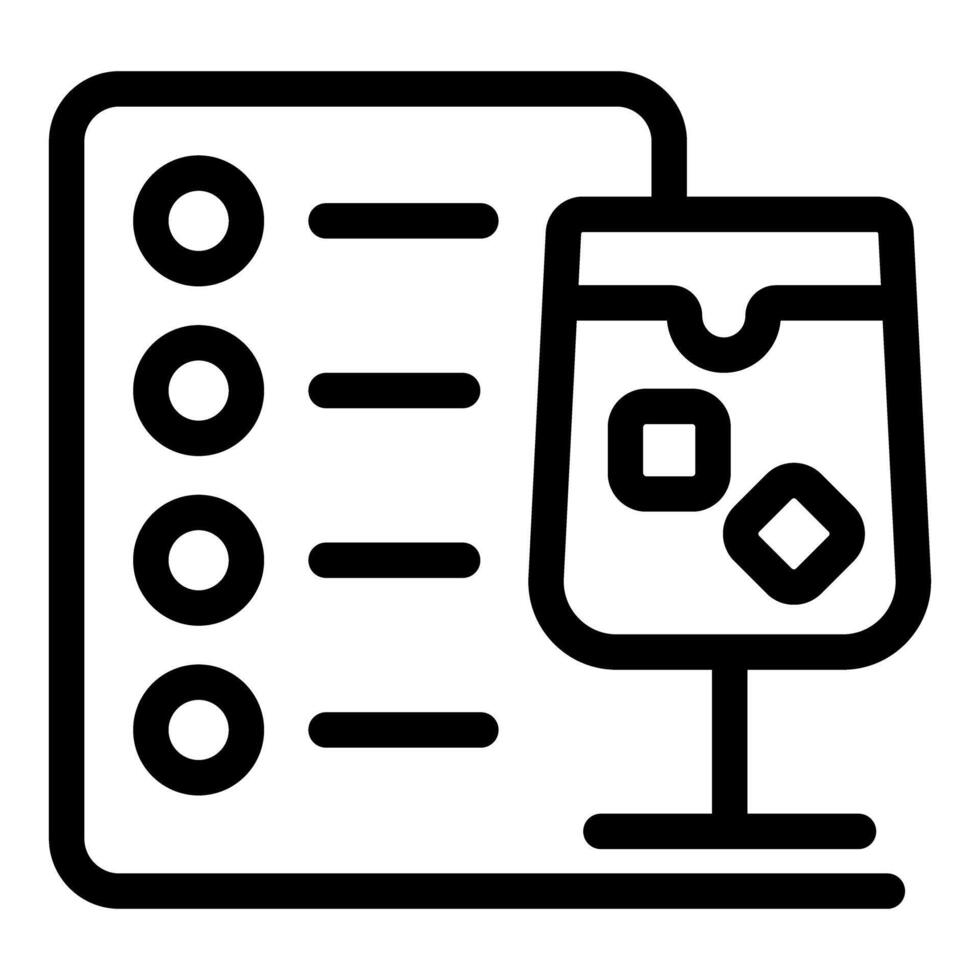 Barman is preparing cocktail following checklist vector
