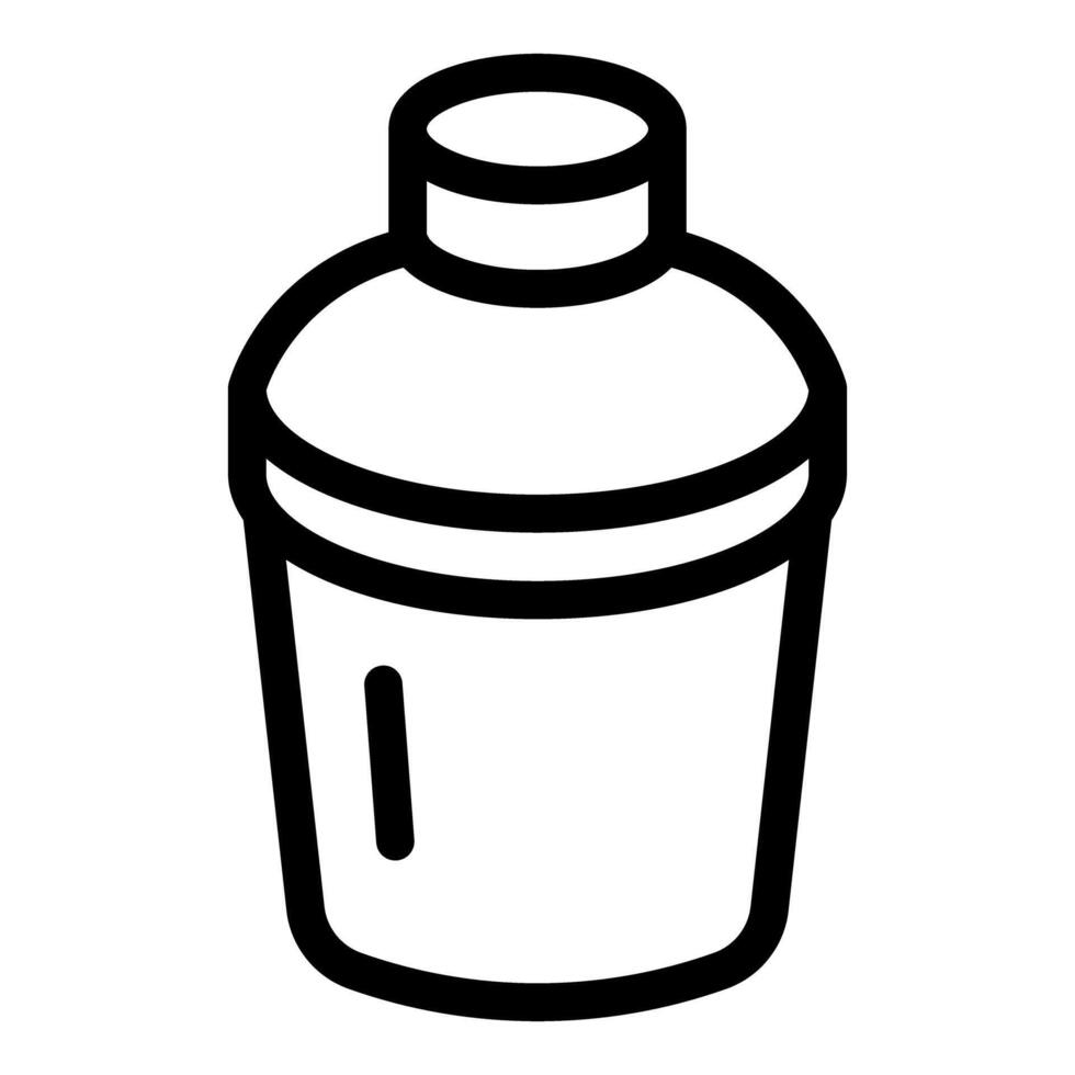 Cocktail shaker icon representing making cocktails and beverages vector