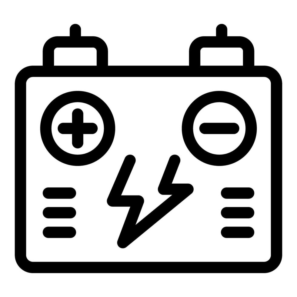 Accumulator battery providing electricity powering devices vector