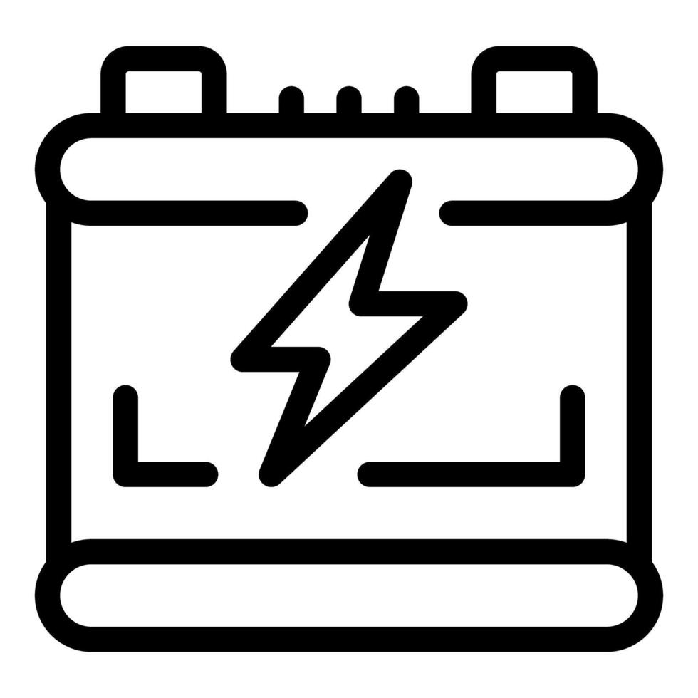 Car battery icon showing electricity powering a vehicle vector