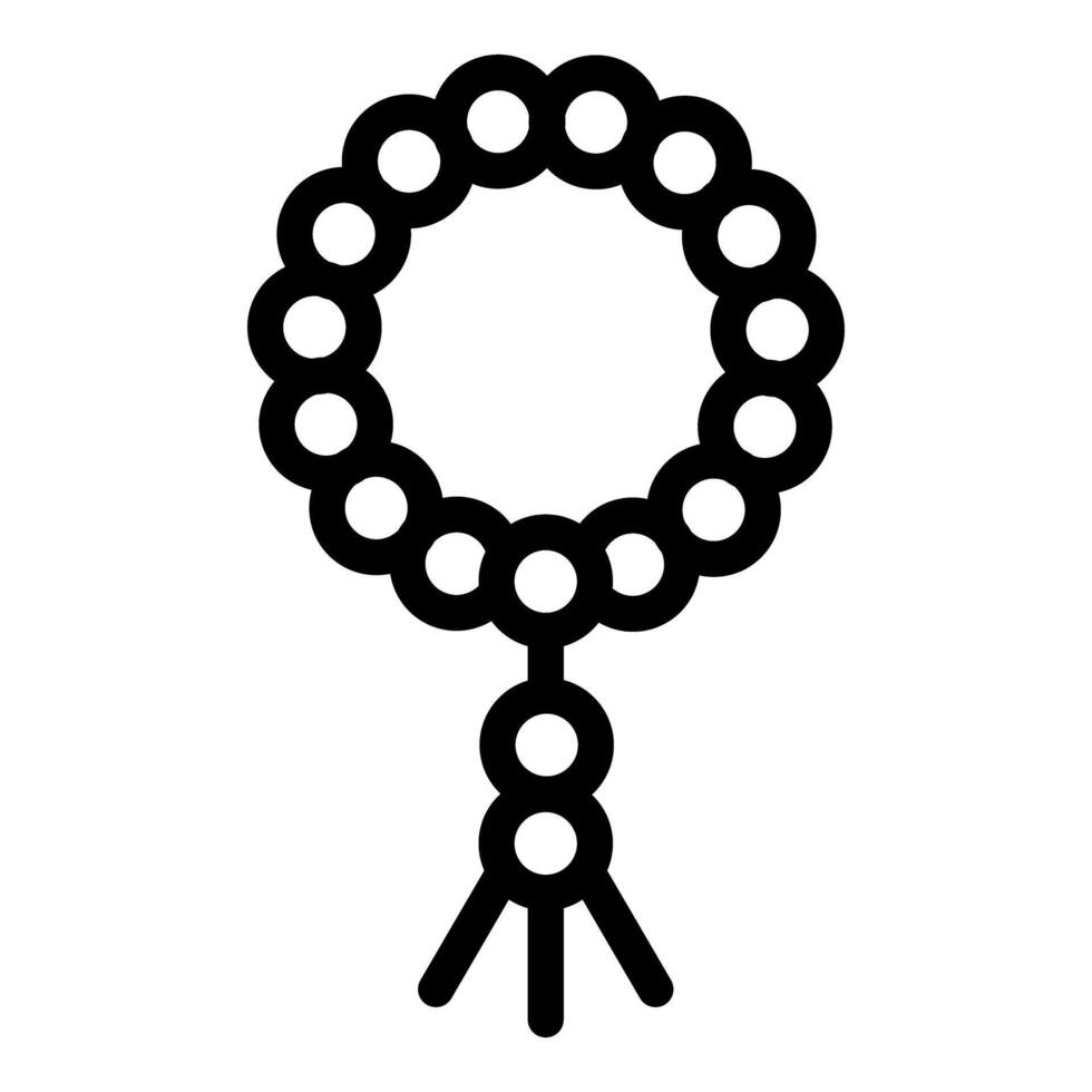 Islamic prayer beads tasbih or misbaha showing muslim religion icon vector