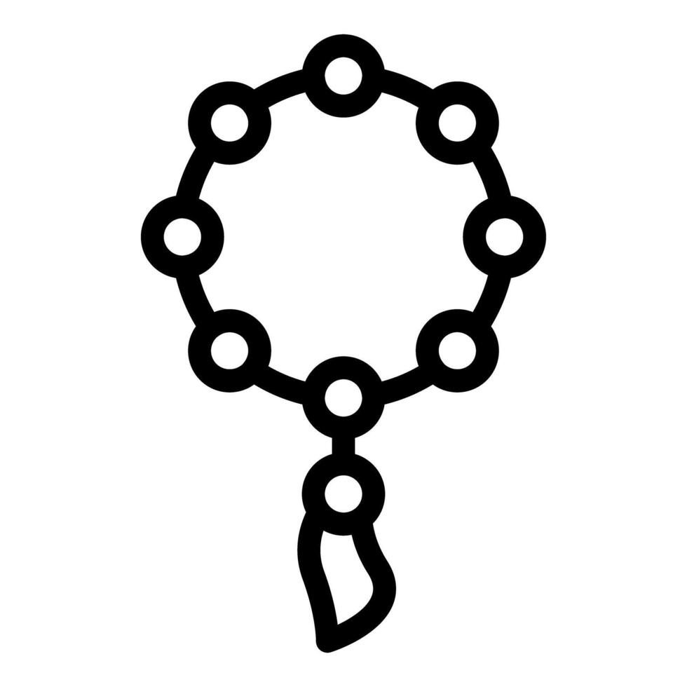Islamic tasbih beads showing muslim prayer object vector