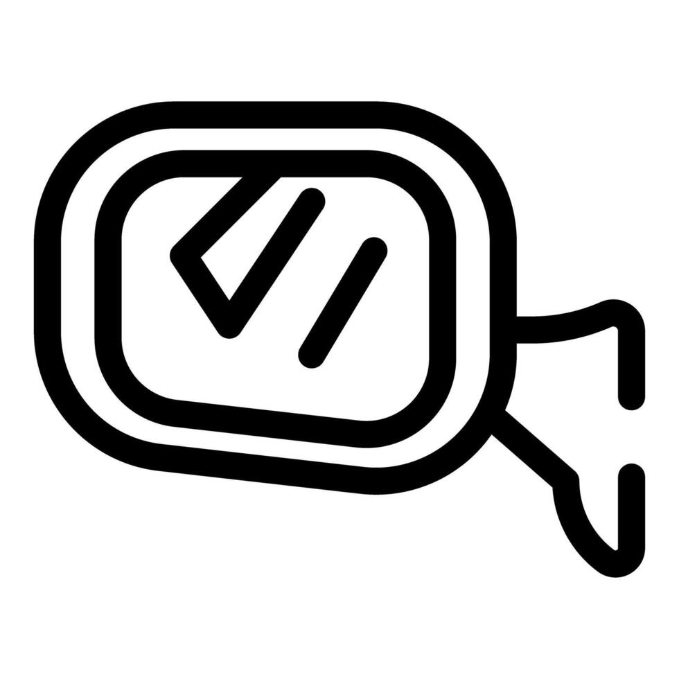Line drawing of a car side mirror reflecting light vector