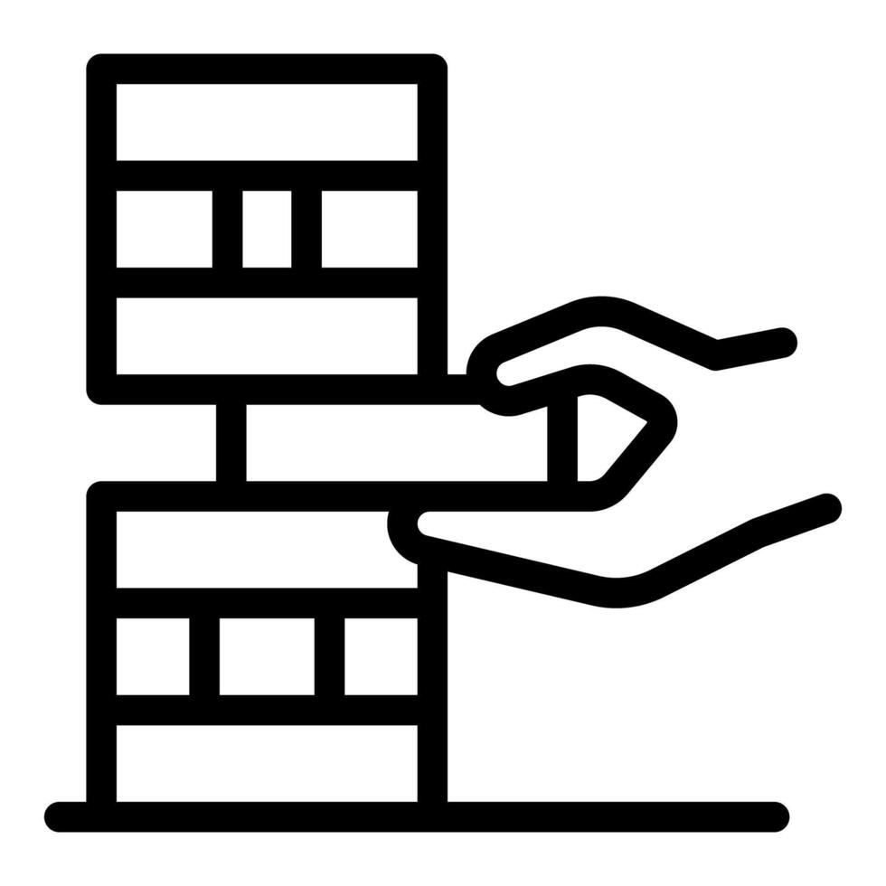 Architect building a sustainable modular house icon vector