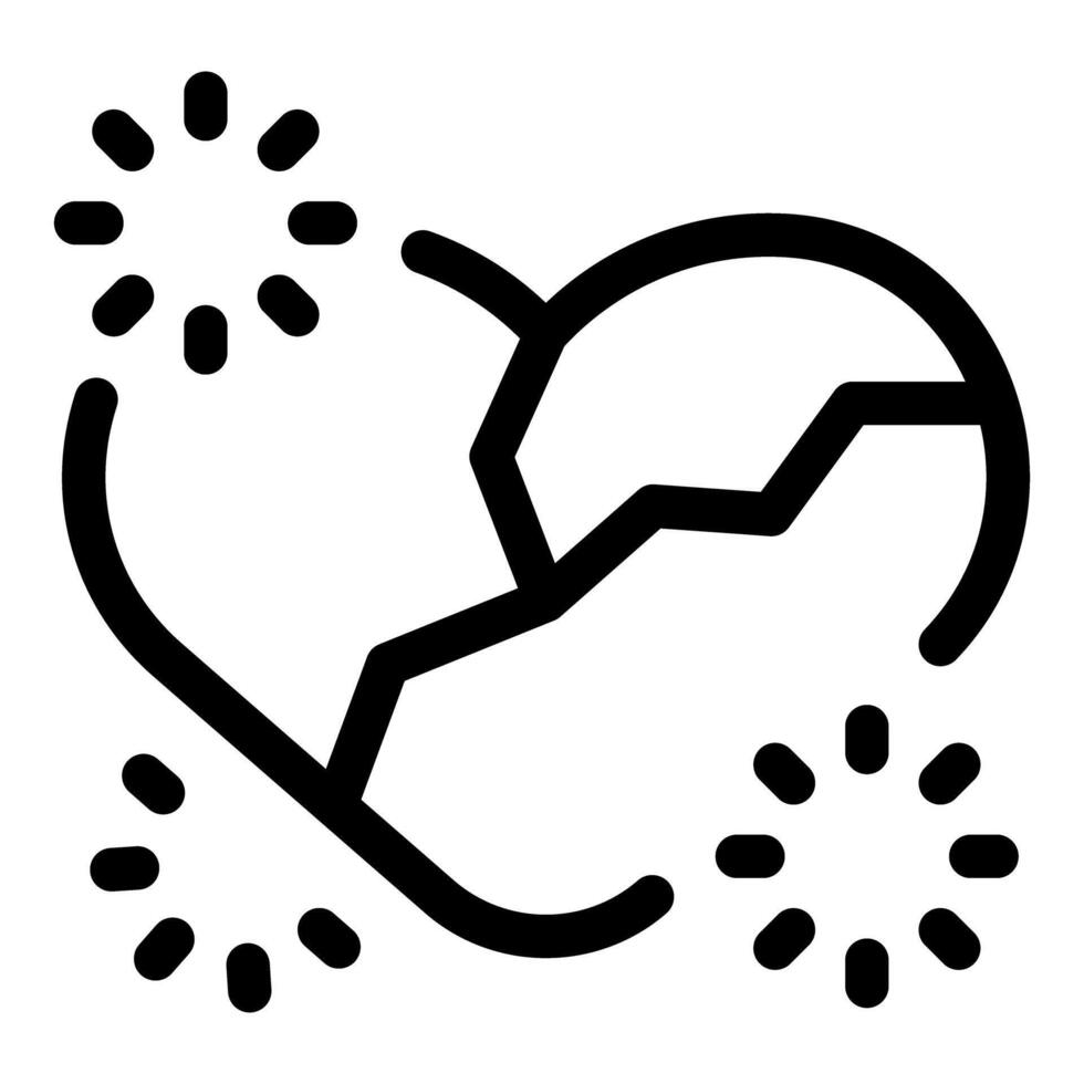 Broken heart exploding with anger and frustration vector