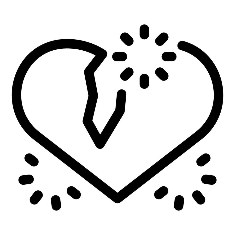 Broken heart experiencing pain with light shining through symbolizing hope and healing vector